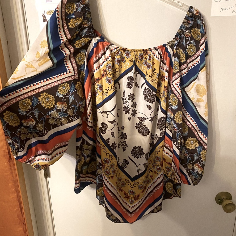 Handkerchief blouse / Suzanne Betro / Size 3x